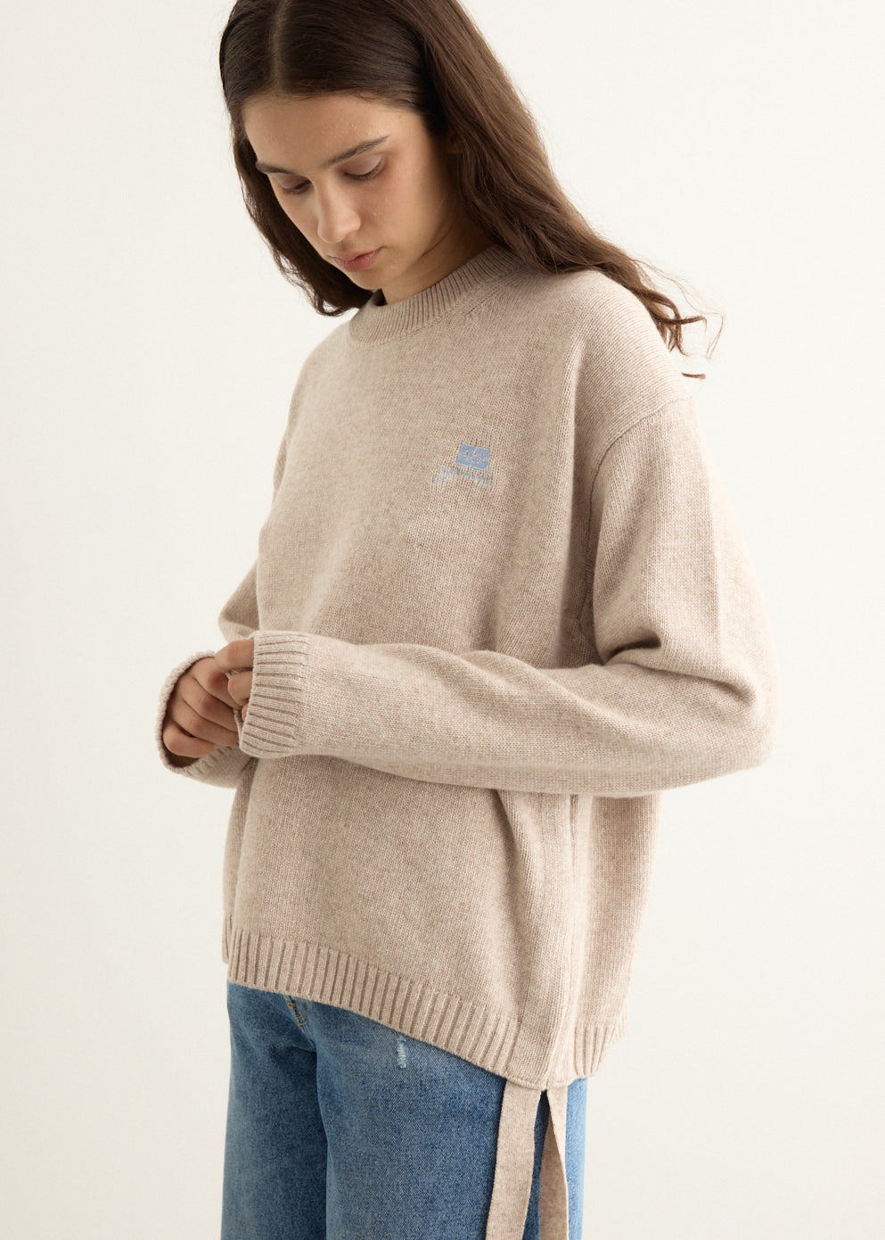 Future Wool Mix Oversized O-Neck Jumper