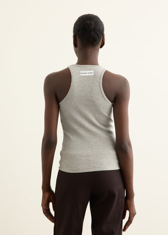 Moon Logo Ribbed Jersey Tank Top