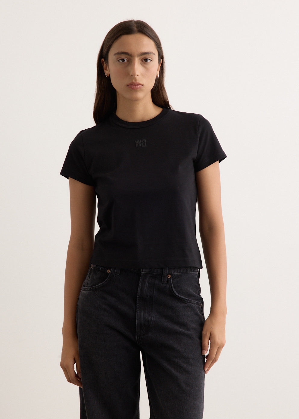 Alexander Wang - Essential Jersey Shrunken T-Shirt - Tshirt logo,All Products : American Fashion Style Bags On Sale Alexander Wang - Essential Jersey Shrunken T-Shirt - Tshirt logo,All Products : American Fashion Style Bags On Sale