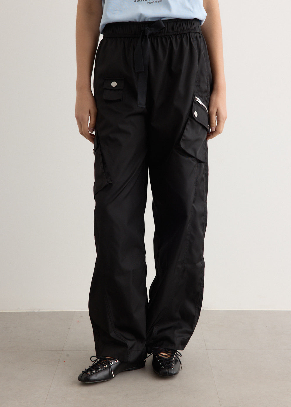 Duchesse Nylon Oversized Elasticated Pants