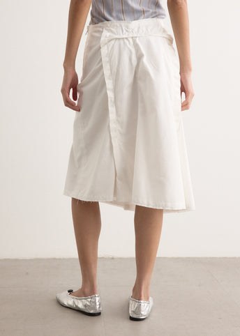 Raw Cut Shirring Skirt