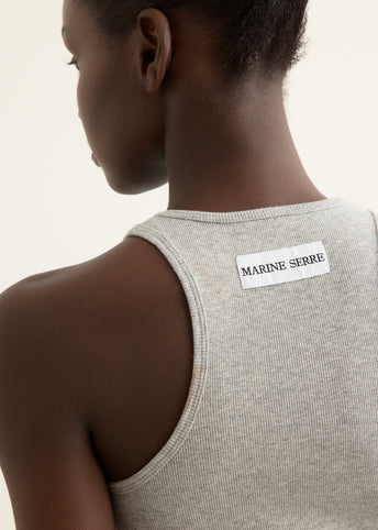 Moon Logo Ribbed Jersey Tank Top