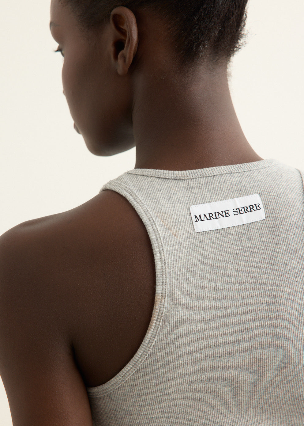 Moon Logo Ribbed Jersey Tank Top
