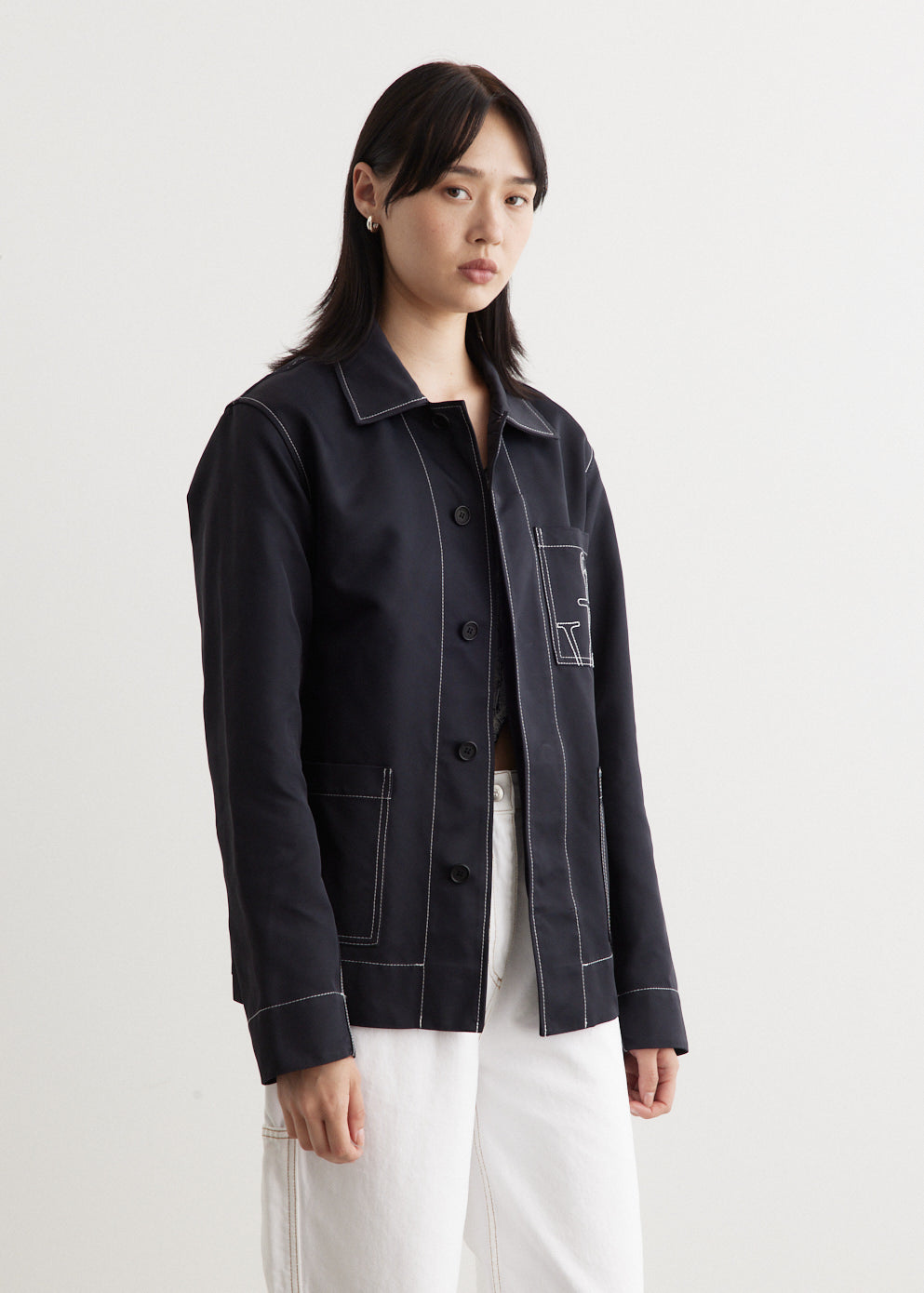 Contrast Seam Workwear Jacket