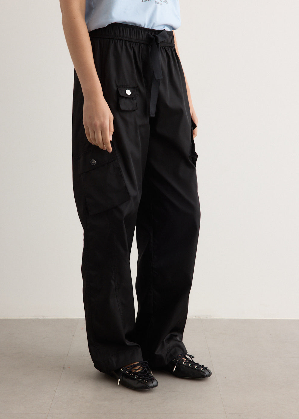Duchesse Nylon Oversized Elasticated Pants