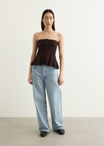 Flared Hem Knit Top