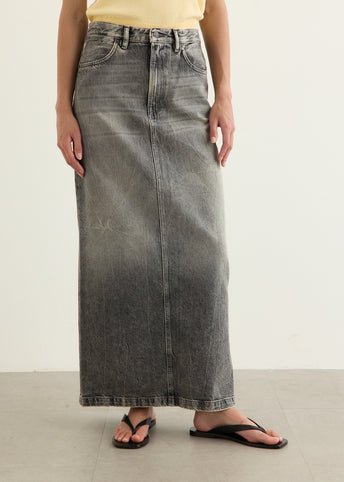 Long Denim Skirt
