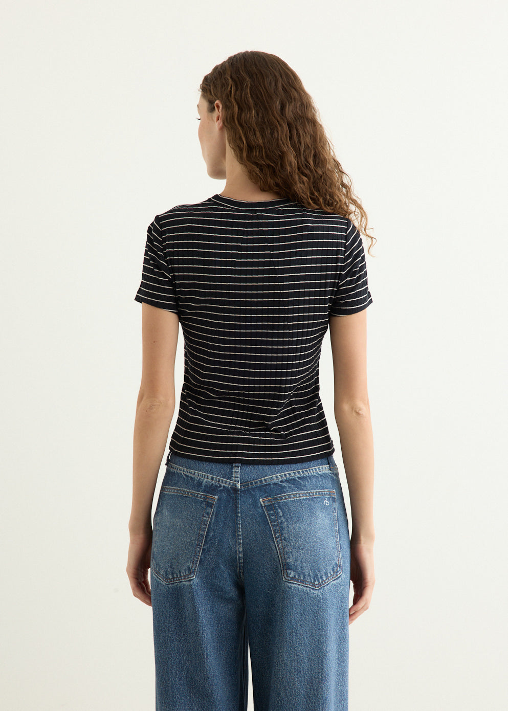 Luca Stripe Rib Baby T-Shirt
