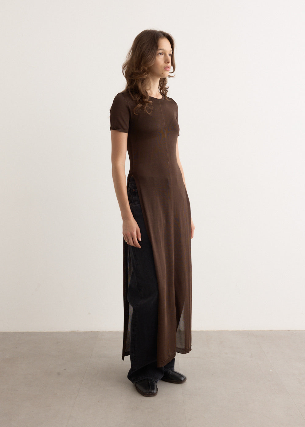 Column Dress With Slits