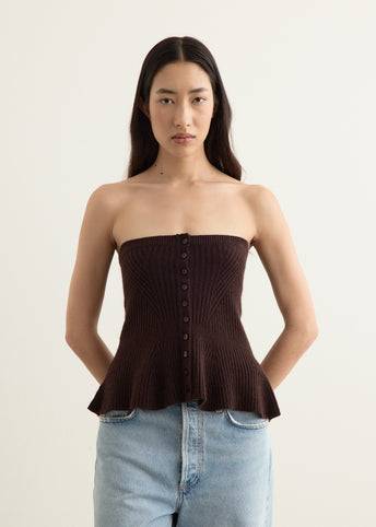 Flared Hem Knit Top