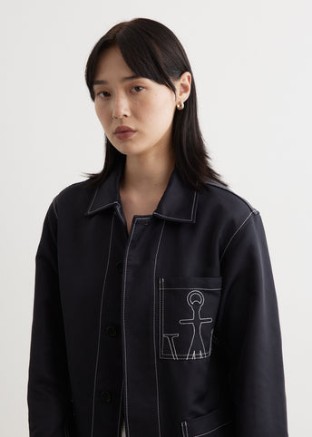 Contrast Seam Workwear Jacket