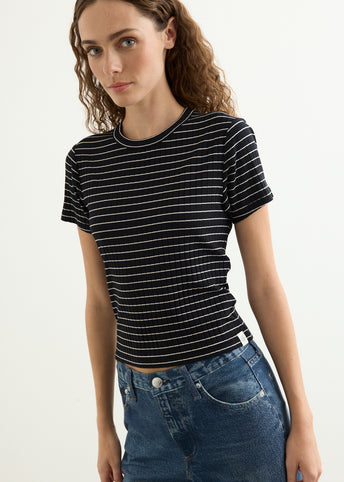 Luca Stripe Rib Baby T-Shirt