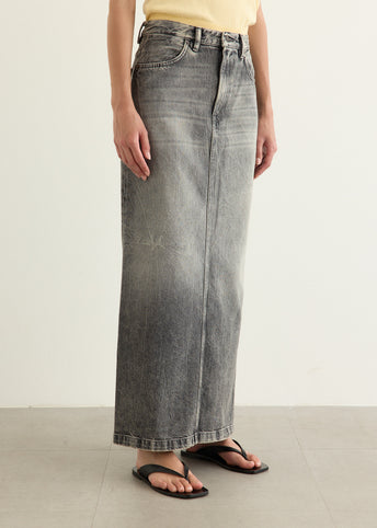 Long Denim Skirt