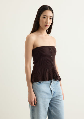 Flared Hem Knit Top