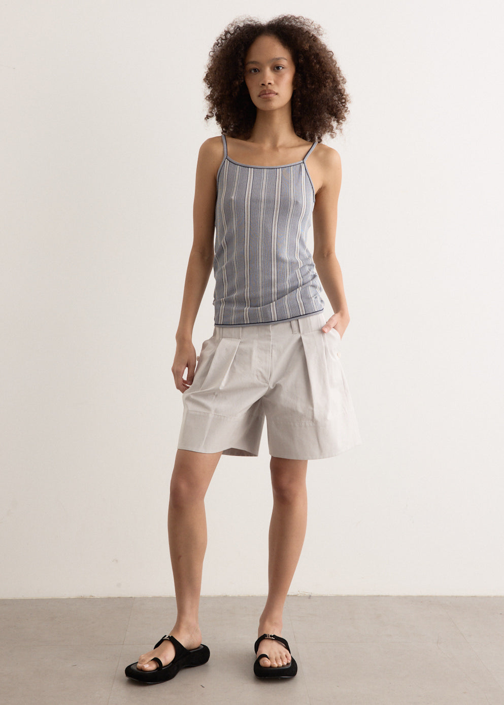 Tuck Point Turn-Up Shorts