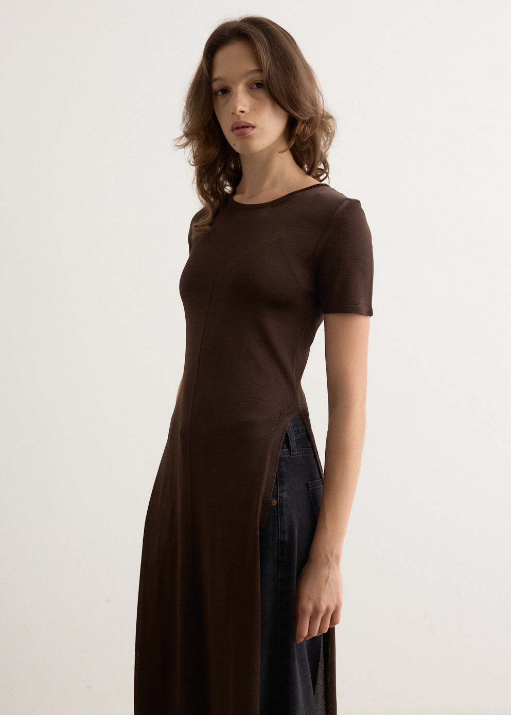 Column Dress With Slits