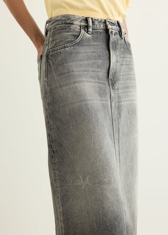 Long Denim Skirt
