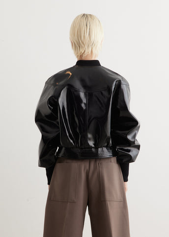 Raglan Patent Leather Jacket