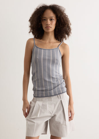Stripe Sleeveless Knit Top