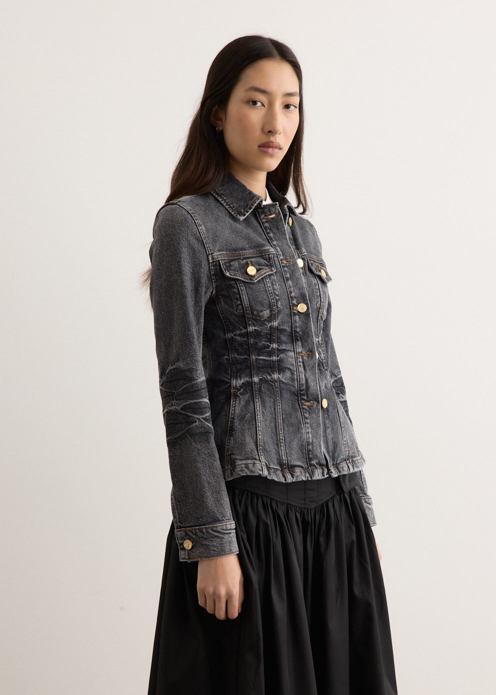 Stretch Future Denim Fitted Blazer