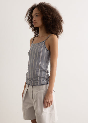 Stripe Sleeveless Knit Top