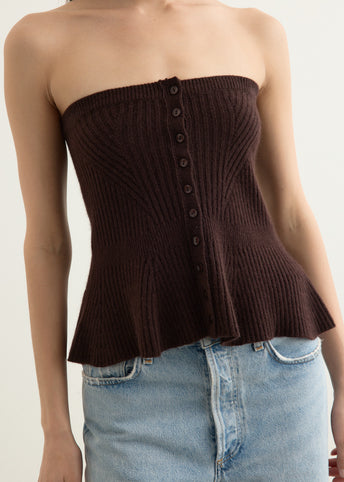 Flared Hem Knit Top