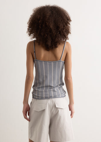 Stripe Sleeveless Knit Top
