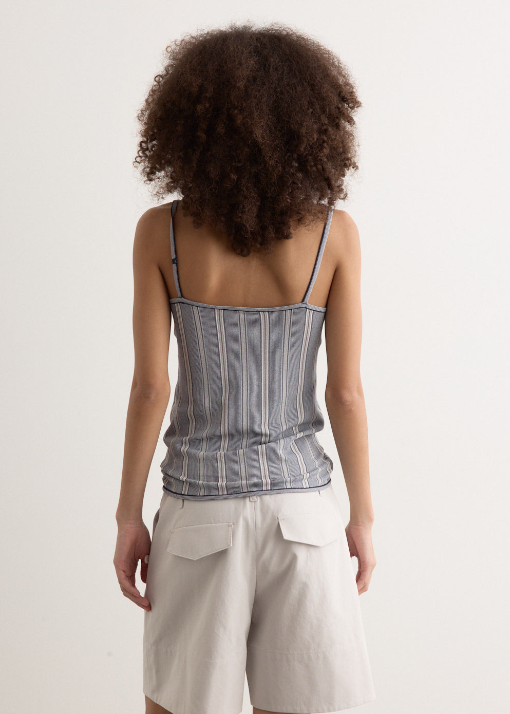 Stripe Sleeveless Knit Top