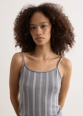 Stripe Sleeveless Knit Top