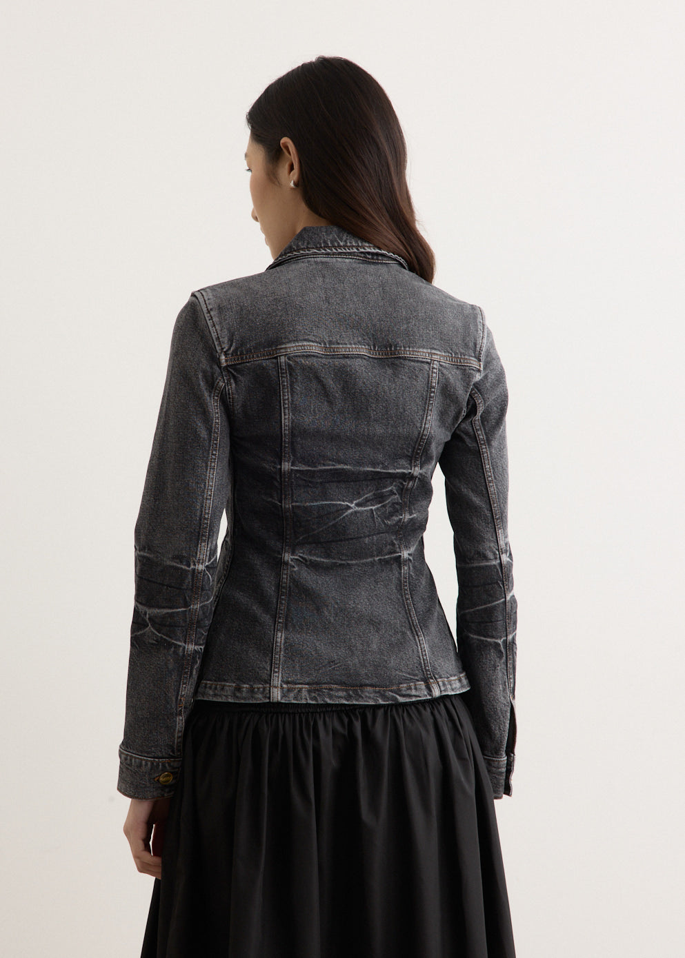 Stretch Future Denim Fitted Blazer