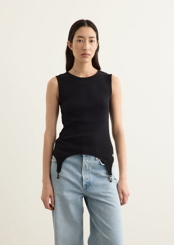 Cotton Ribbed Garter Tank Top