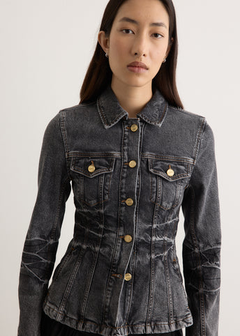 Stretch Future Denim Fitted Blazer