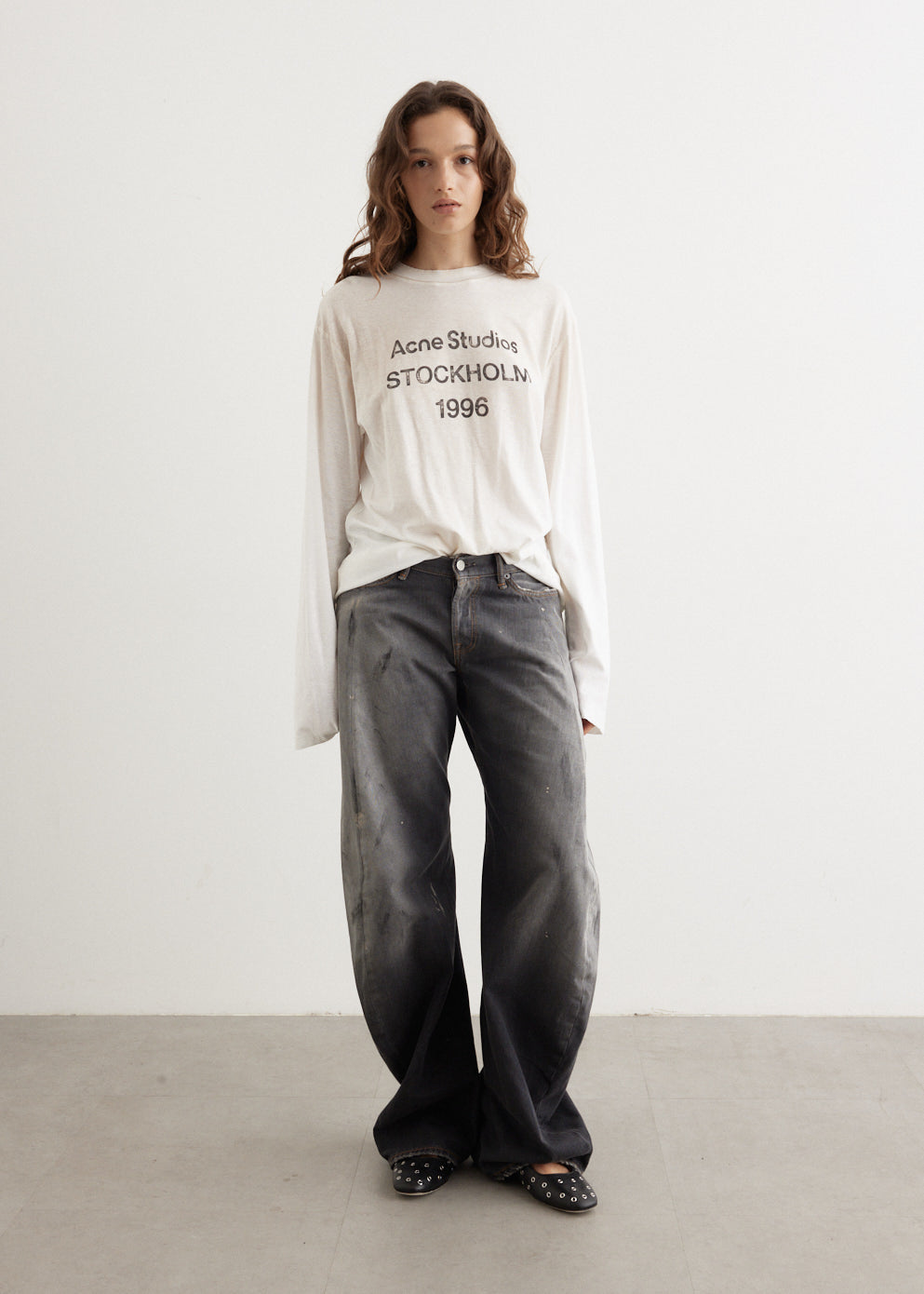 Acne Studios - Edden Long Sleeve T-Shirt - Tshirt print,All Products : American Fashion Style Bags On Sale