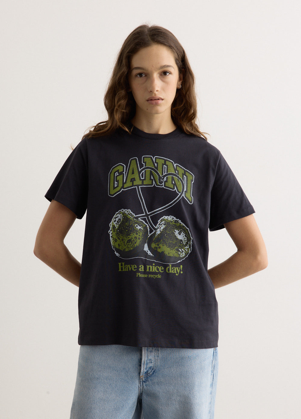 Basic Jersey Cherry Relaxed T-Shirt