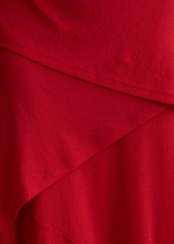 Marl Mesh Draped Knot Detailing Long Dress