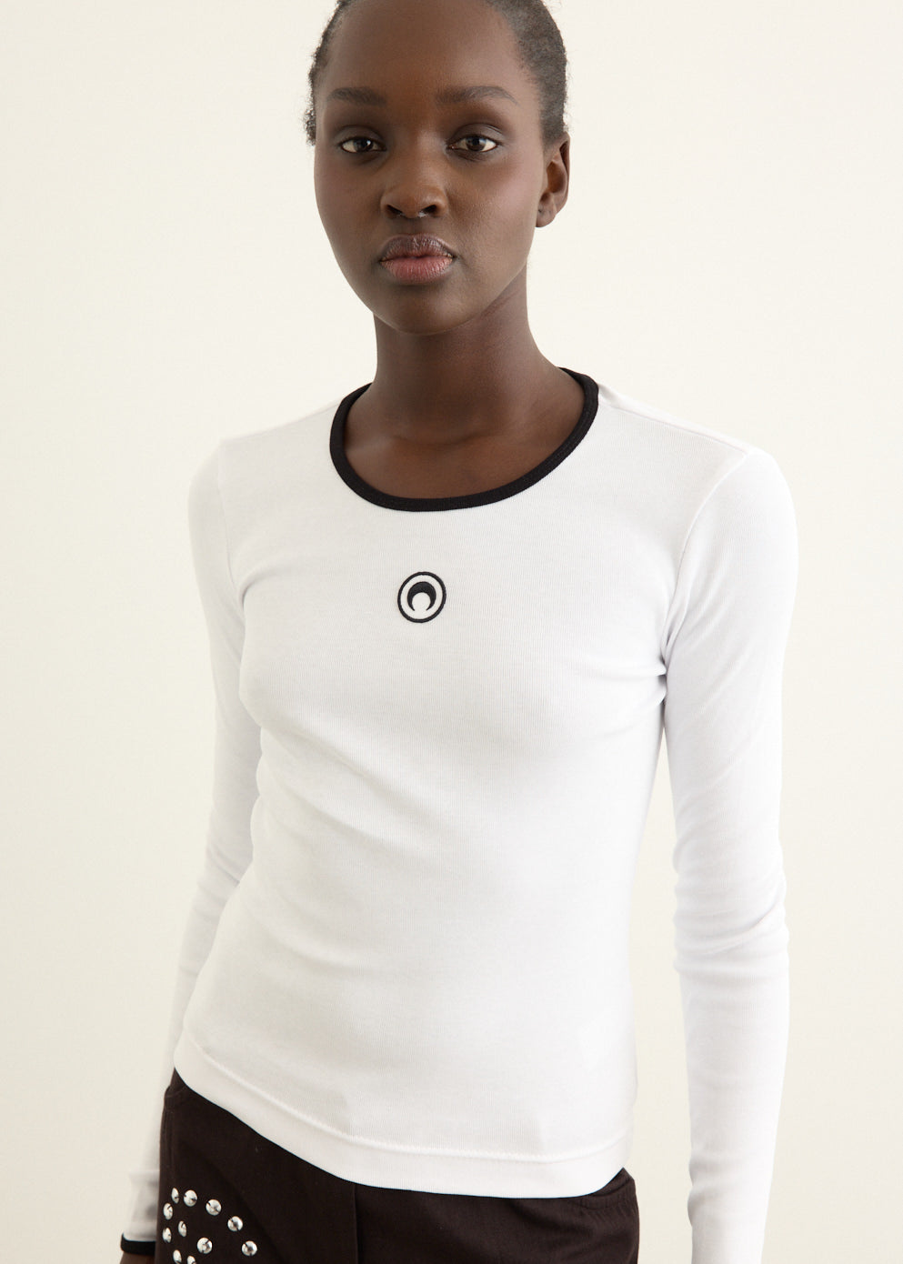 Moon-Logo Jersey Long Sleeve T-Shirt