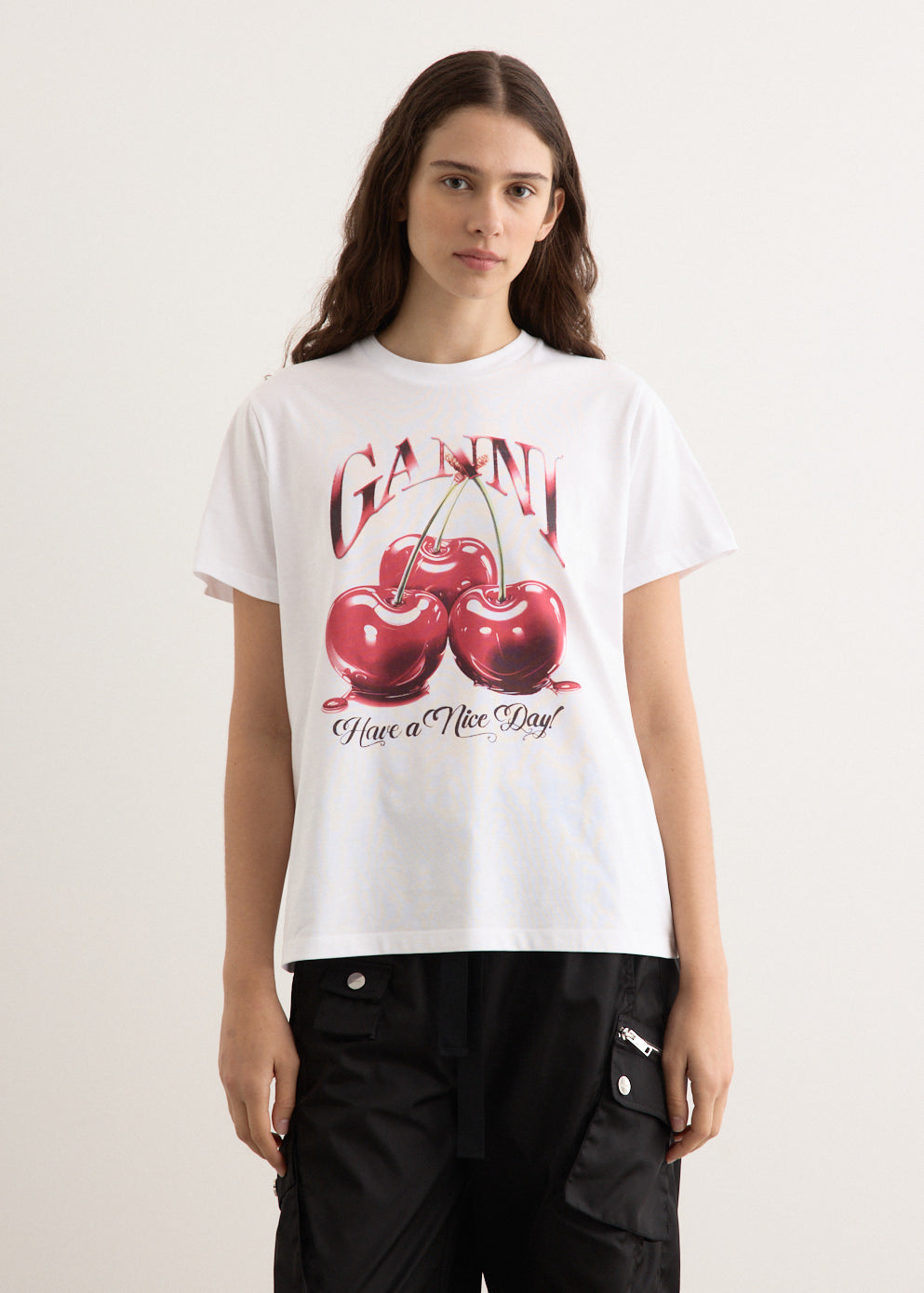 Basic Jersey Cherry Relaxed T-Shirt