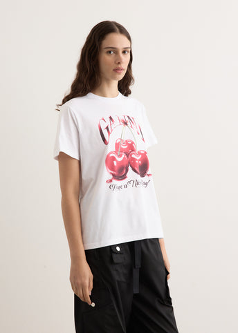 Basic Jersey Cherry Relaxed T-Shirt