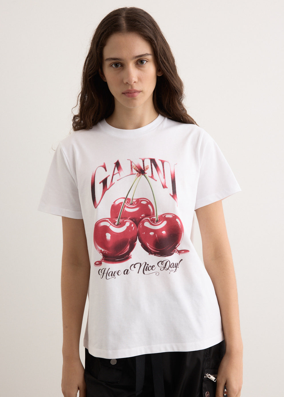Basic Jersey Cherry Relaxed T-Shirt
