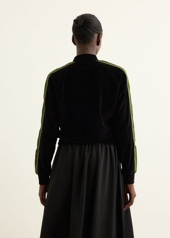 Rib Collar Track Jacket - C/PE Velour