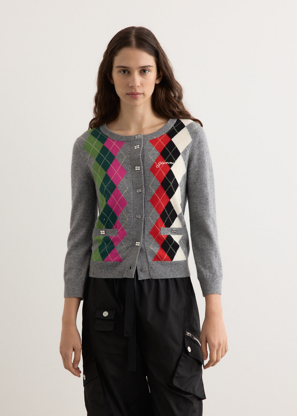 Cashmere Wool Mix Cardigan