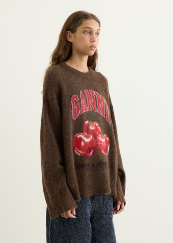 Brushed Alpaca Graphic Oversized Sweater