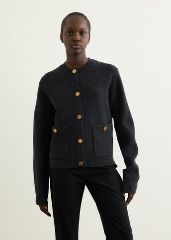 Hammered Button Cardigan