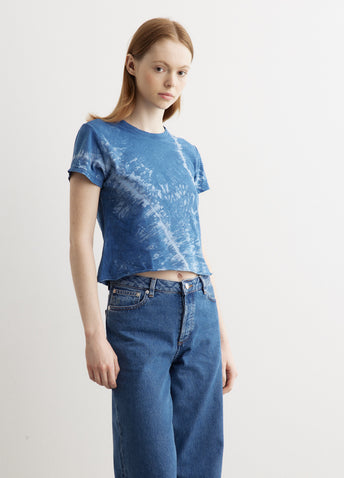 Indigo Dye Raw Edge Baby T-Shirt