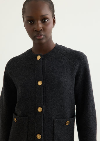 Hammered Button Cardigan