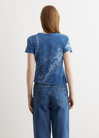 Indigo Dye Raw Edge Baby T-Shirt