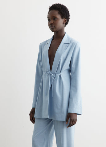 Drapey Melange Tiestring Blazer