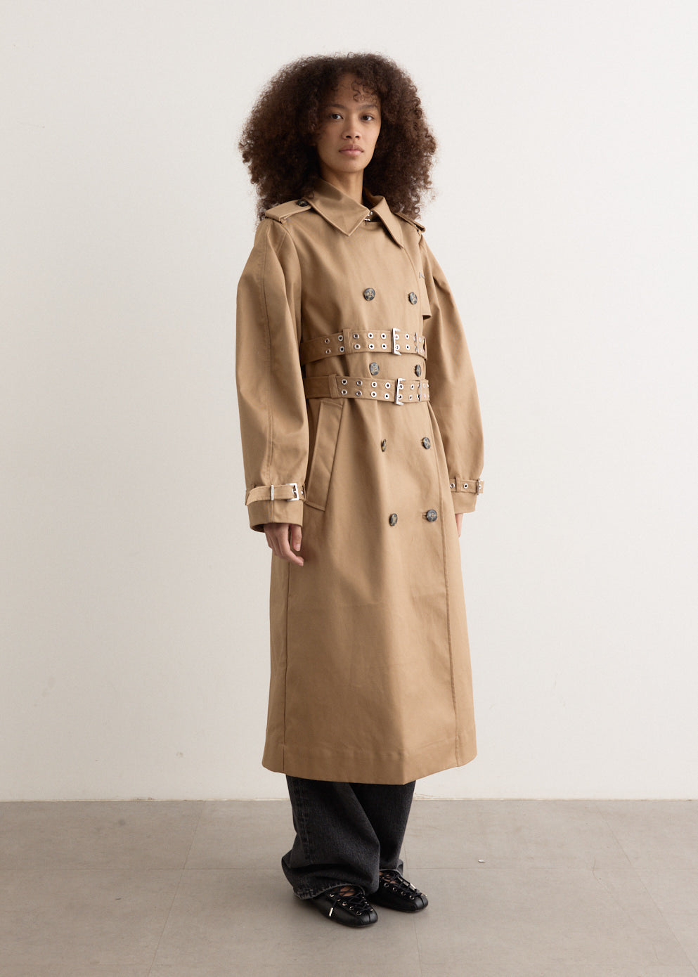 Bonded Cotton Trench Coat