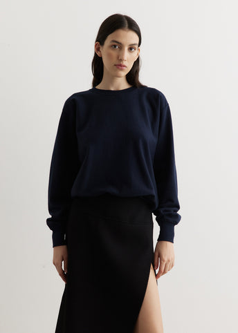 Elastic High Gauge Sweat Pullover