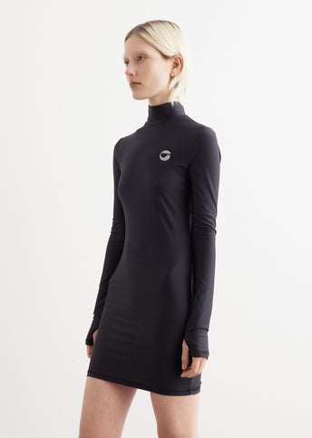 High Neck Fitted Mini Dress